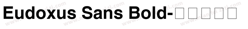 Eudoxus Sans Bold字体转换